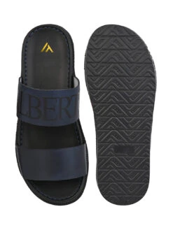 Alberto Torresi PVC Printed Branding Textured Blue Leather Men Slippers -Alberto Torresi Store 03 2 bb4d3cf5 c558 4ec1 8315 2601837190e5