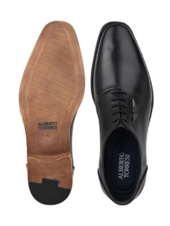 Black Leather Lace Up Shoes For Men With Sneaker Footpad -Alberto Torresi Store 04 2 8741a3c3 7262 4003 9391 4bb89ca99a09