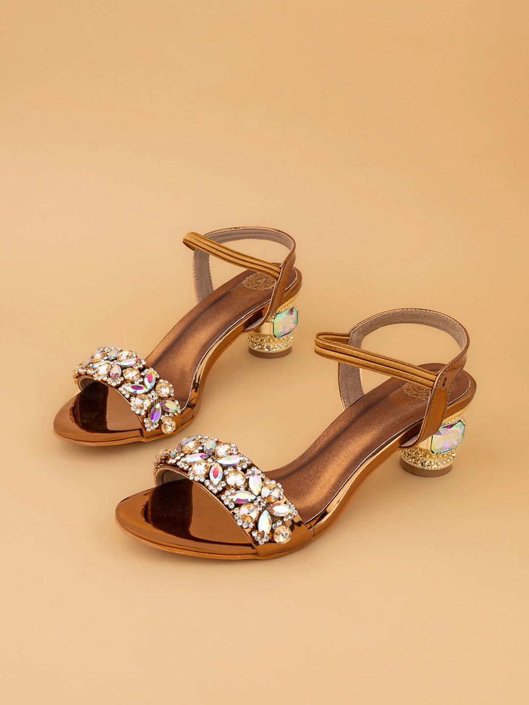 Alberto Torresi Iridescent Stone Embellished Synthetic Heels Sandal 4 Alberto Torresi Iridescent Stone Embellished Synthetic Heels Sandal - Image 4