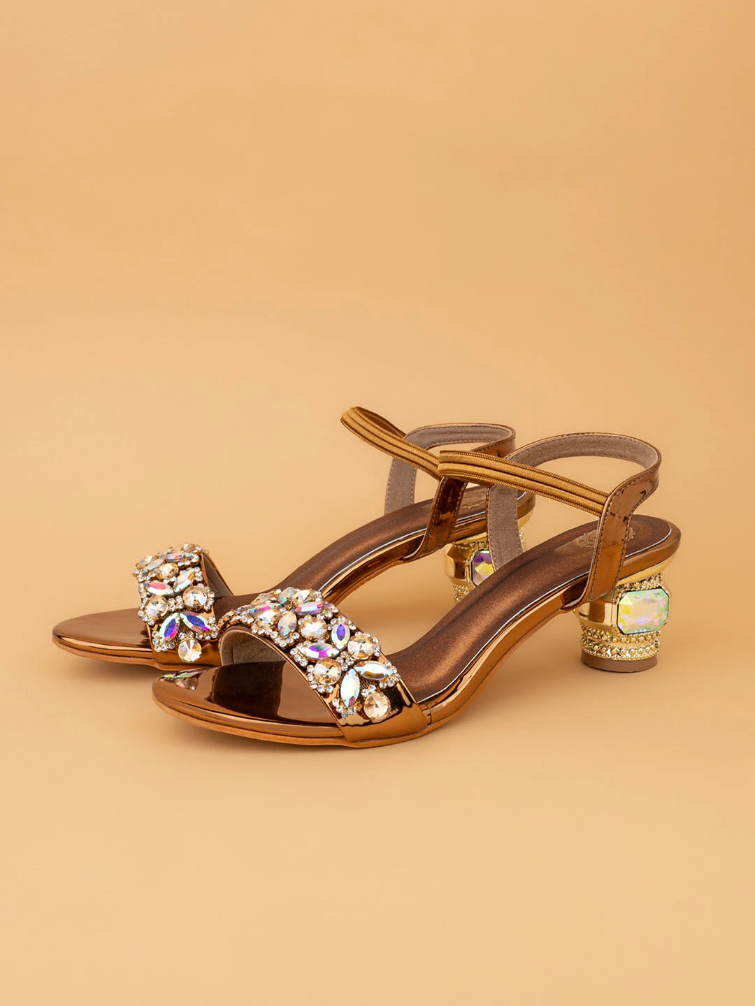 Alberto Torresi Iridescent Stone Embellished Synthetic Heels Sandal 5 Alberto Torresi Iridescent Stone Embellished Synthetic Heels Sandal - Image 5