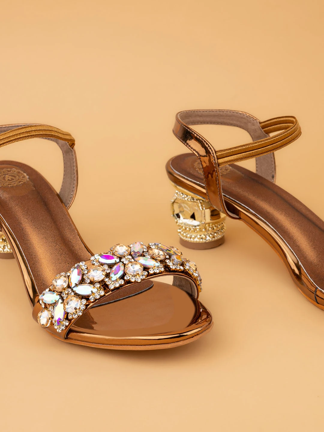 Alberto Torresi Iridescent Stone Embellished Synthetic Heels Sandal 6 Alberto Torresi Iridescent Stone Embellished Synthetic Heels Sandal - Image 6