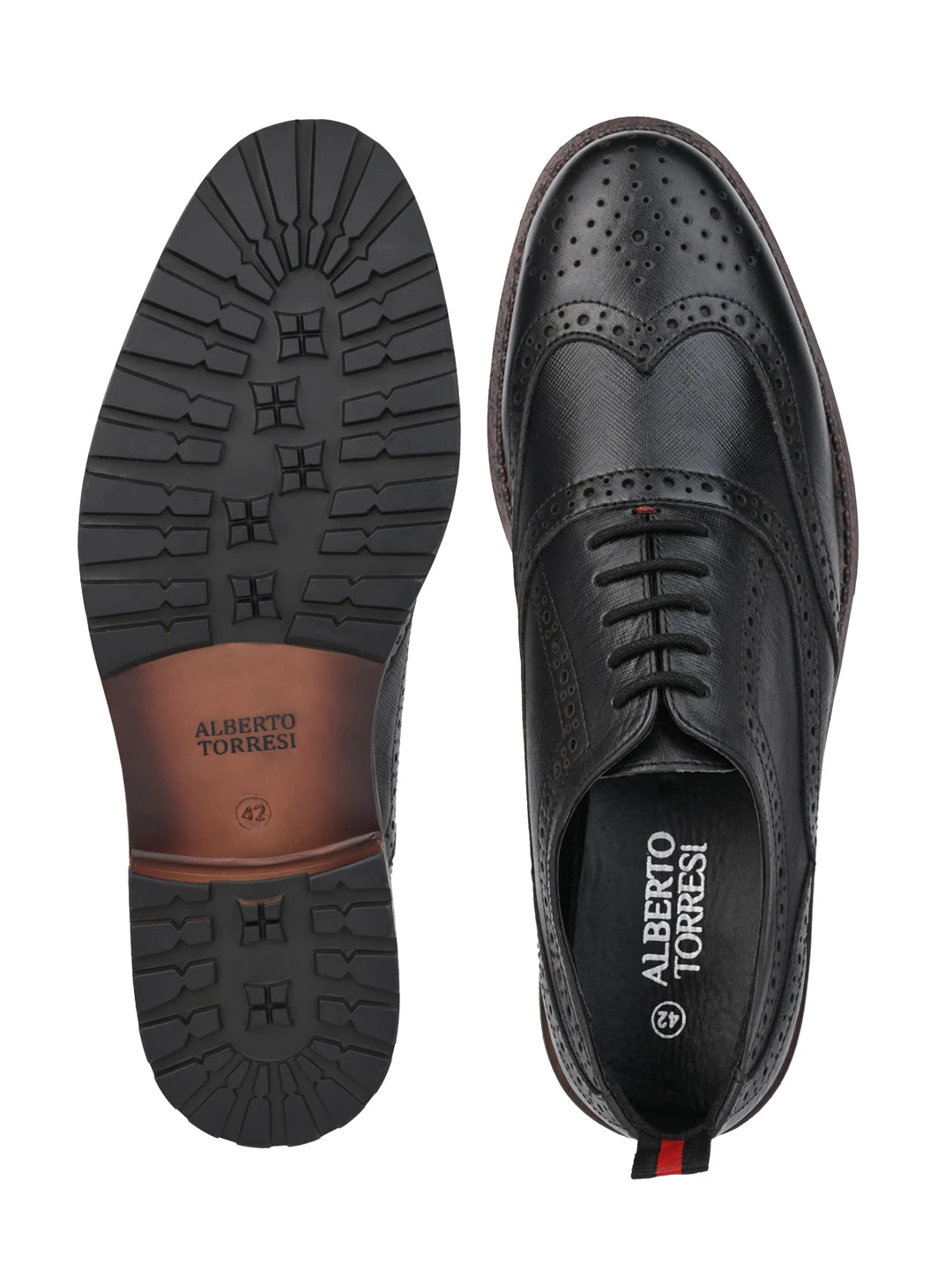 Alberto Torresi LatestBlack Brogue Shoes With Padded Insole 8 Alberto Torresi LatestBlack Brogue Shoes With Padded Insole - Image 8