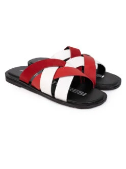 Alberto Torresi Men Red Slippers -Alberto Torresi Store 59269 WHITE RED 2 3ea67b7d cef6 4d4d a551 8472d7635477