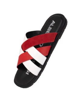 Alberto Torresi Men Red Slippers -Alberto Torresi Store 59269 WHITE RED 4 740bcbd5 a73b 4030 8600 4f402b57c6d2