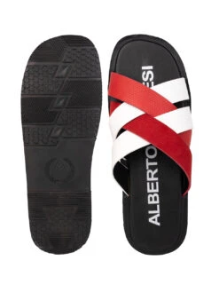 Alberto Torresi Men Red Slippers -Alberto Torresi Store 59269 WHITE RED 5 d54d16d3 7813 4164 8cd3 7612a8cd3568