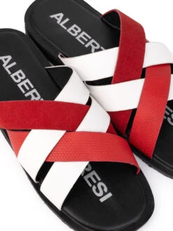 Alberto Torresi Men Red Slippers -Alberto Torresi Store 59269 WHITE RED 7 d741e0bf 614f 444f b234 292714a59be7