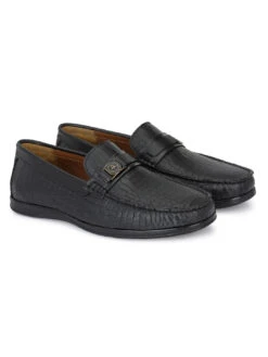 Alberto Torresi Genuine Leather Black Textured Loafers For Men -Alberto Torresi Store 63797 BLACK CROCO 4 1648d6d1 3d8d 4bc6 bb5d d55042690fb1