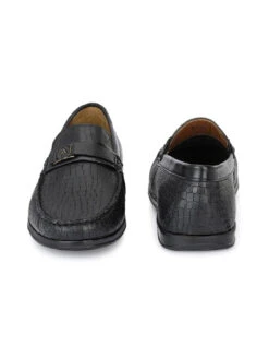 Alberto Torresi Genuine Leather Black Textured Loafers For Men -Alberto Torresi Store 63797 BLACK CROCO 5 f68a9774 d433 488d b3b8 22eba3122f2e