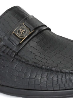 Alberto Torresi Genuine Leather Black Textured Loafers For Men -Alberto Torresi Store 63797 BLACK CROCO 7 1be2c5ca 213b 41b3 bbb9 2dc1ef932095