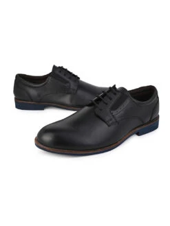 Alberto Torresi Horwik Series Black Crust Leather Plain Lace-up -Alberto Torresi Store 66706 BLACK 4