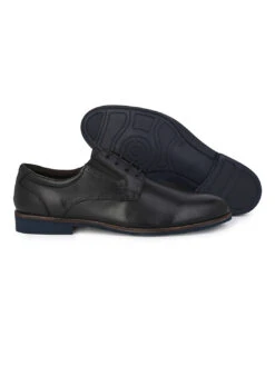 Alberto Torresi Horwik Series Black Crust Leather Plain Lace-up -Alberto Torresi Store 66706 BLACK 5