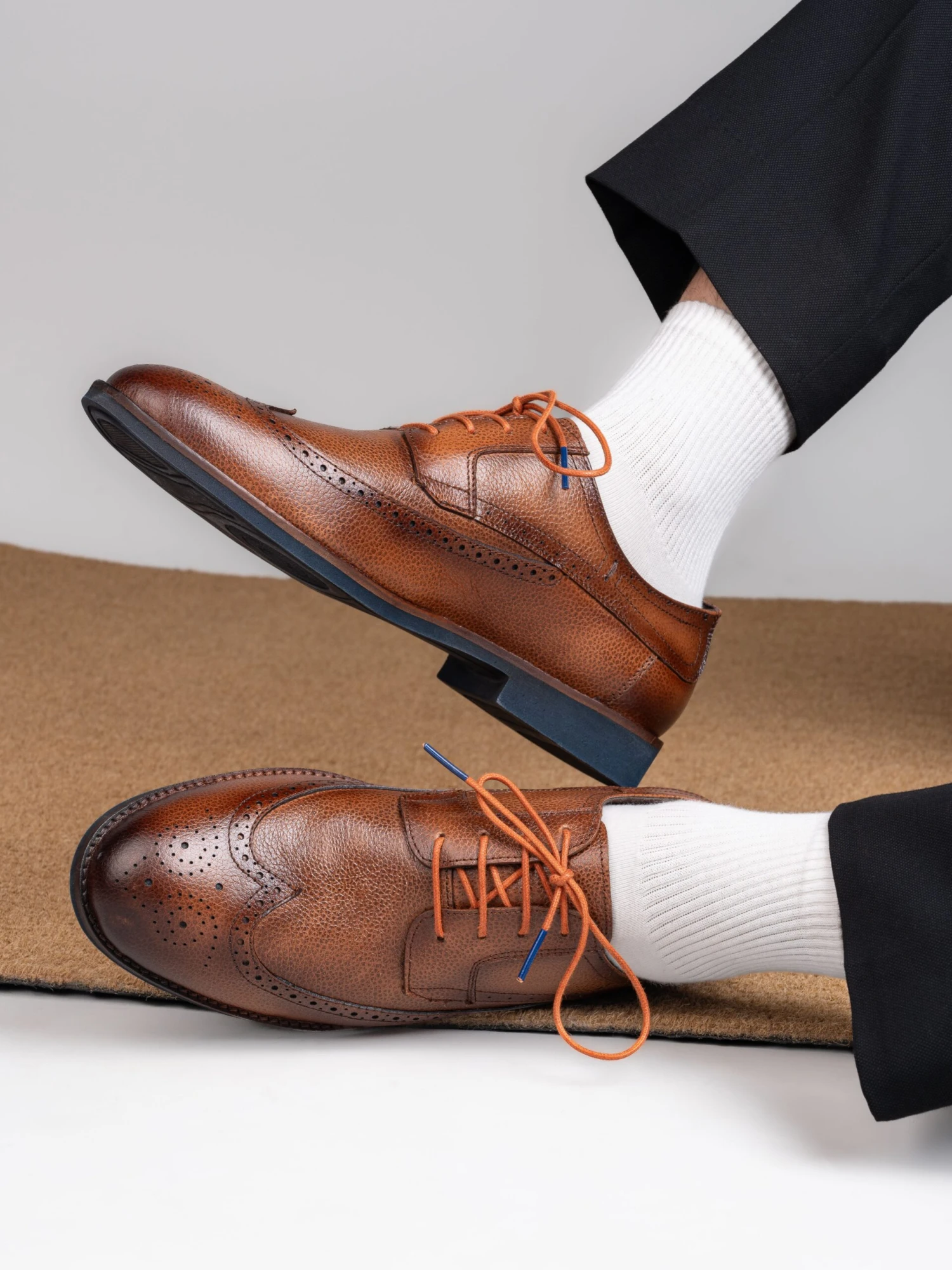 Alberto Torresi Horwik Series Tan Mild Leather Brogue Shoe 3 Alberto Torresi Horwik Series Tan Mild Leather Brogue Shoe - Image 3