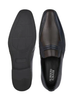 Alberto Torresi Office Edition Blue Brown Faux Leather Slip On 800 -Alberto Torresi Store 66800 BLUE BROWN 6