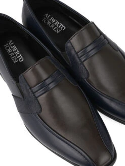 Alberto Torresi Office Edition Blue Brown Faux Leather Slip On 800 -Alberto Torresi Store 66800 BLUE BROWN 7