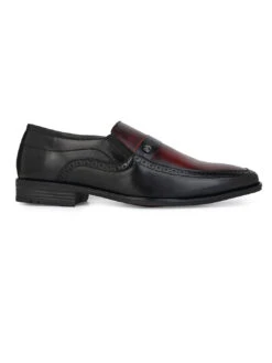 Alberto Torresi Genuine Leather Black-Bordo Slipon Formal Shoes -Alberto Torresi Store 66925 BLACK BORDO 3
