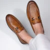 Alberto Torresi Genuine Leather Filter Your Pain Rubber Sole Loafers