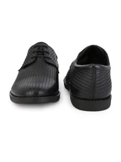 Alberto Torresi Textured Black Leather Office/ Dress Formal Derby Shoes -Alberto Torresi Store 66950 BLACK 6 92738ce0 0eb6 4a99 807c 230dec6edc97