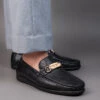 Alberto Torresi Twisty Series 531 Full Flex Rubber Sole Slip In Black Casual Loafers