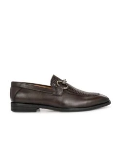 Premium Branded Horsebit Formal Synthetic Loafer With Tpr Sole And Heel Support -Alberto Torresi Store 88609 BROWN 2