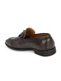 Premium Branded Horsebit Formal Synthetic Loafer With Tpr Sole And Heel Support -Alberto Torresi Store 88609 BROWN 3