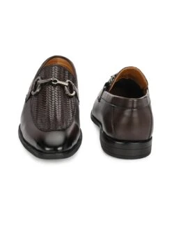 Premium Branded Horsebit Formal Synthetic Loafer With Tpr Sole And Heel Support -Alberto Torresi Store 88609 BROWN 6