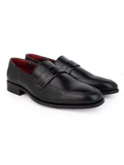 Alberto Torresi Fox Leather Black Slip On Formal Shoes -Alberto Torresi Store 88622BLACK 2