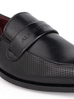 Alberto Torresi Fox Leather Black Slip On Formal Shoes -Alberto Torresi Store 88622BLACK 7