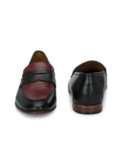 Alberto Torresi Genuine Leather Black Bordo Loafers For Men 13 Alberto Torresi Genuine Leather Black Bordo Loafers For Men -Alberto Torresi Store 88682 BLACK BORDO 6