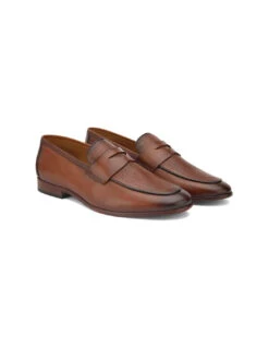 Alberto Torresi Genuine Leather Brown Loafers For Men -Alberto Torresi Store 88682 TABBAC 4