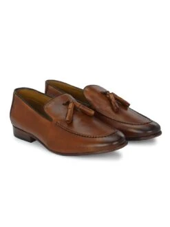 Alberto Torresi Genuine Leather 683 Tan Tassel Loafers For Men -Alberto Torresi Store 88683 TAN 4