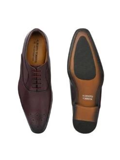 Alberto Torresi Genuine Leather 685 Bordo Office/ Dress Formal Lace Up Shoes -Alberto Torresi Store 88685 BORDO 7