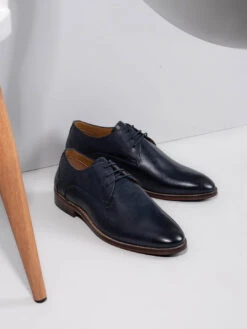Alberto Torresi Genuine Leather Blue Formal Derby Shoes