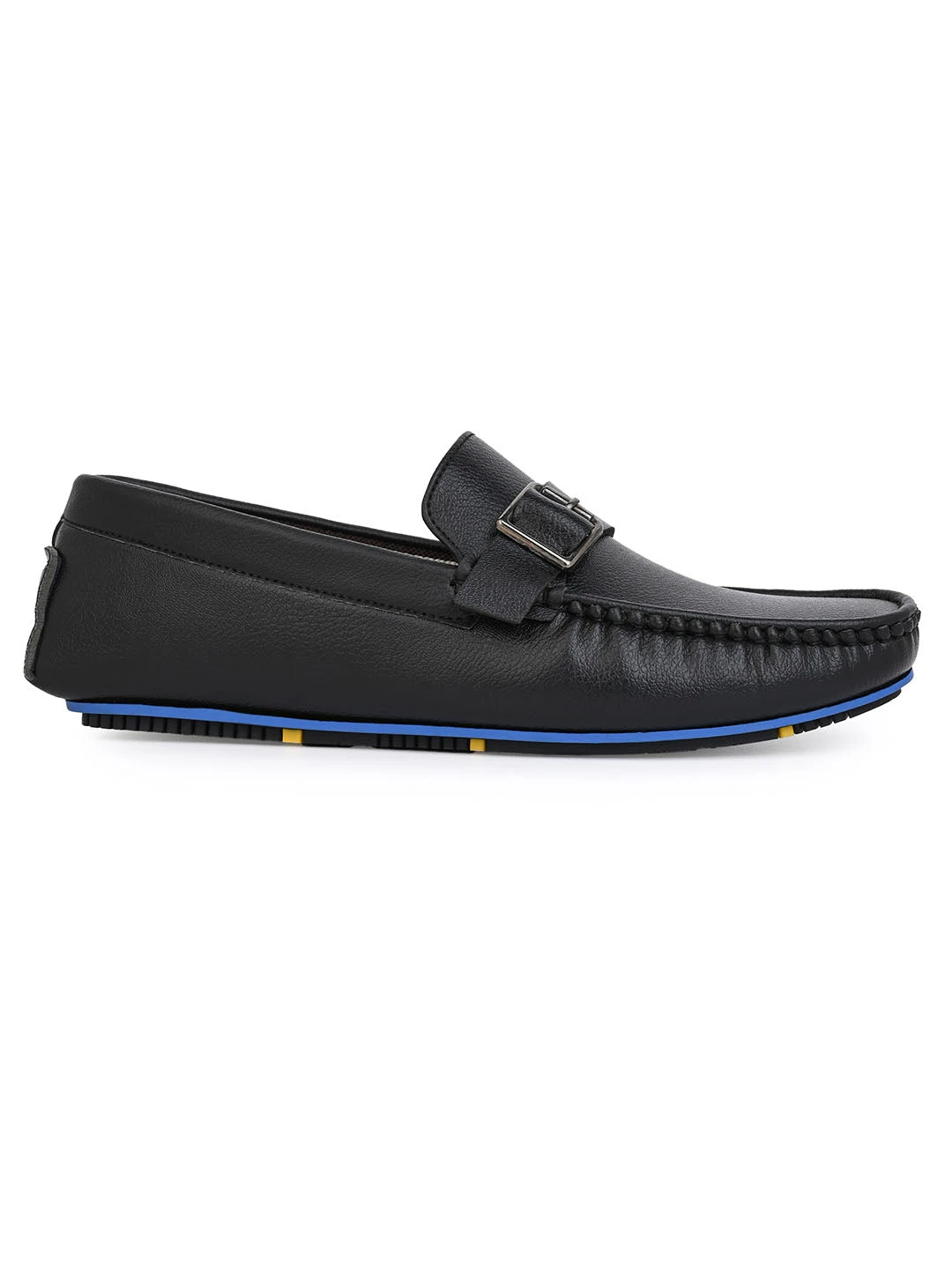 Alberto Torresi Trendy Silicon Muti Coloured Anti Slip Sole Black Monk Loafer 4 Alberto Torresi Trendy Silicon Muti Coloured Anti Slip Sole Black Monk Loafer - Image 4