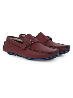 Alberto Torresi Trendy Silicon Muti Coloured Anti Slip Sole Bordo Monk Loafer 10 Alberto Torresi Trendy Silicon Muti Coloured Anti Slip Sole Bordo Monk Loafer -Alberto Torresi Store 88716 BORDO 2