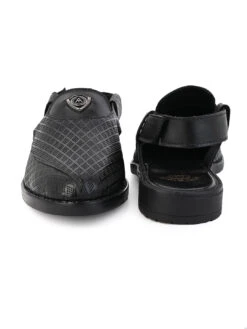 Alberto Torresi Genuine Black Leather Textured Peshawari Sandal With Padded Insole 14 Alberto Torresi Genuine Black Leather Textured Peshawari Sandal With Padded Insole -Alberto Torresi Store 88770BLACK 5