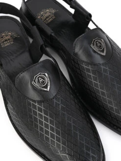 Alberto Torresi Genuine Black Leather Textured Peshawari Sandal With Padded Insole 13 Alberto Torresi Genuine Black Leather Textured Peshawari Sandal With Padded Insole -Alberto Torresi Store 88770BLACK 6