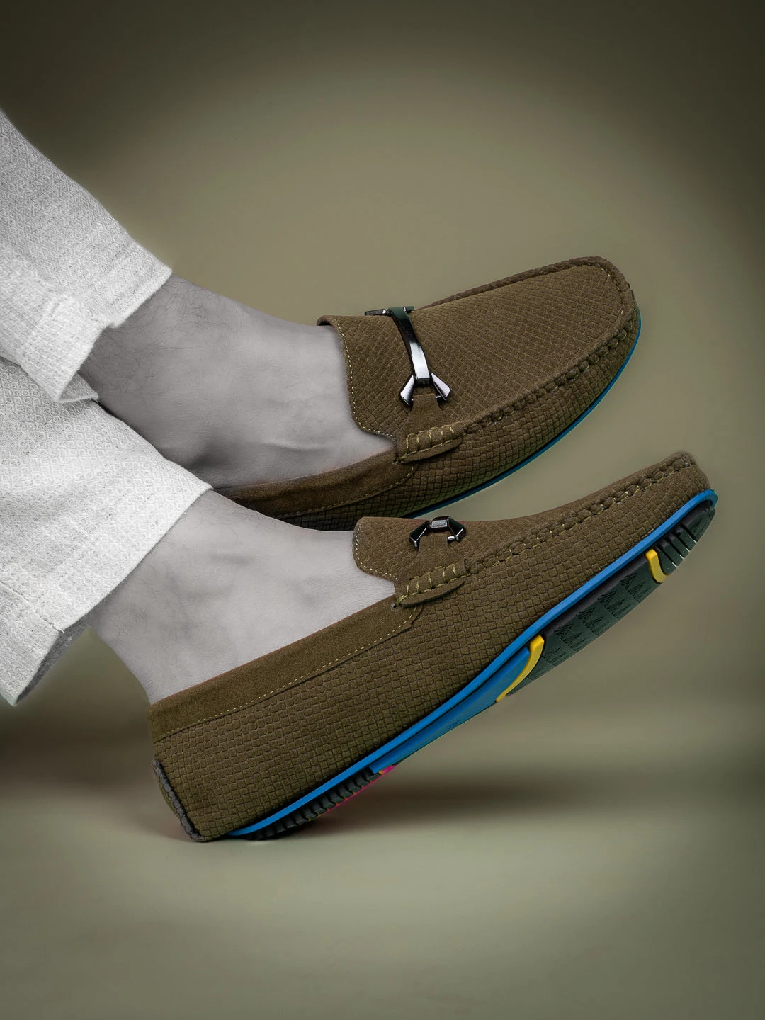 Alberto Torresi Trendy Silicon Multi Coloured Anti Slip SoleVibrantOlive Loafer 1 Alberto Torresi Trendy Silicon Multi Coloured Anti Slip SoleVibrantOlive Loafer