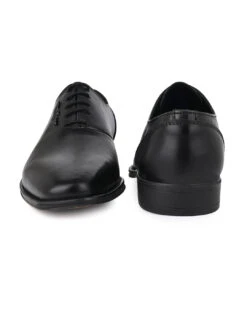 Black Leather Lace Up Shoes For Men With Sneaker Footpad -Alberto Torresi Store DSC 2826
