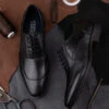 Alberto Torresi Genuine Leather Black Laceup Formal Shoes Oxford For Men