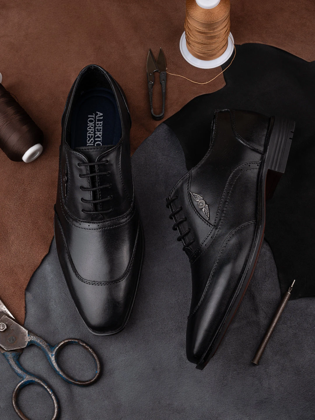 Alberto Torresi Genuine Leather Black Laceup Formal Shoes Oxford For Men 1 Alberto Torresi Genuine Leather Black Laceup Formal Shoes Oxford For Men