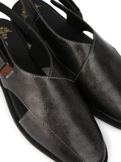 Alberto Torresi Grey Patent Crinkle Peshawari Sandal With Padded Insole 12 Alberto Torresi Grey Patent Crinkle Peshawari Sandal With Padded Insole -Alberto Torresi Store DSC 6250 3