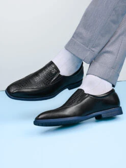 Alberto Torresi Hungary Series 611 Branded Sole Black Formal Shoes