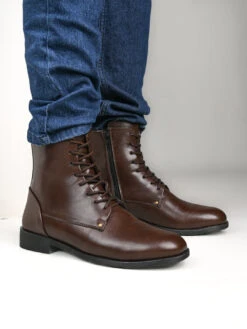 Alberto Torresi Barcus Series 111 Faux Brown Leather Long Boots