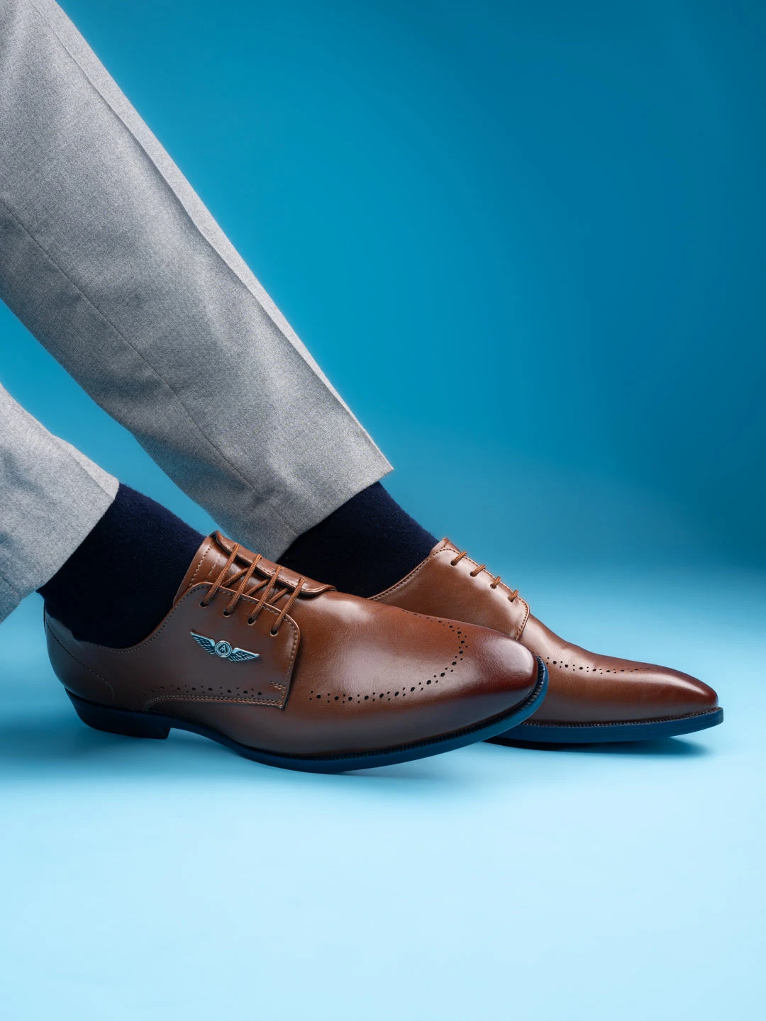 Alberto Torresi Hungary Series 607 Branded Sole Tan Formal Shoes 1 Alberto Torresi Hungary Series 607 Branded Sole Tan Formal Shoes